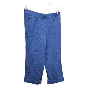 Talbots Airy Gauze Pants LP Blue Pull On Cotton Casual